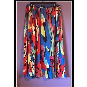 🔴 Mark down! Colorful Circle Pleated Skirt